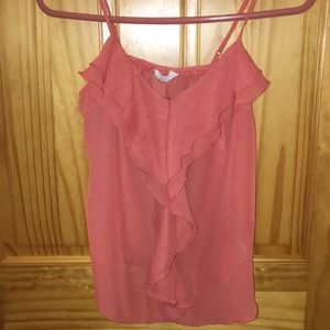 Cute peach ruffle tank